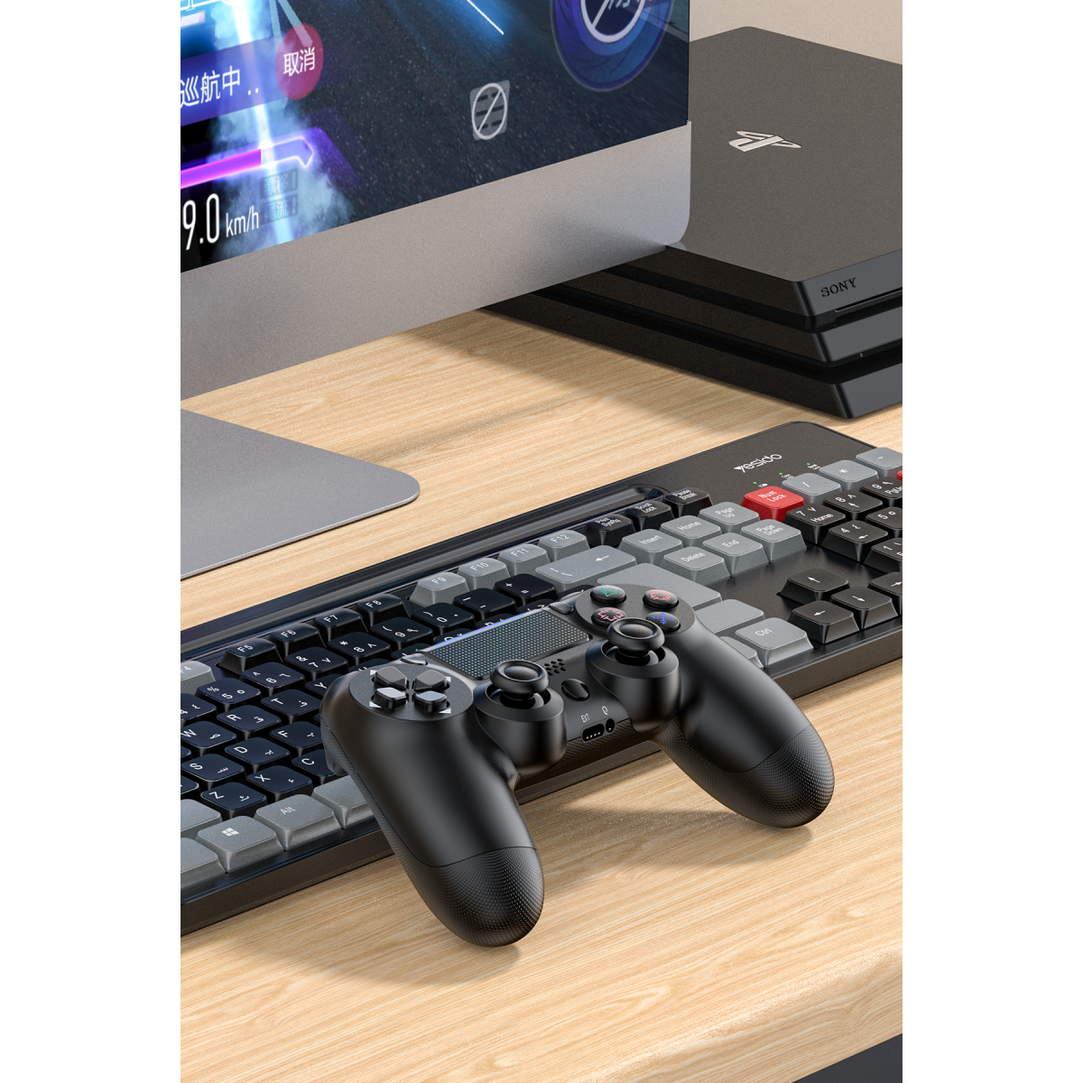 Yesido KB47 Bluetooth 5.0 Kablosuz PS4 Oyun Kolu - Siyah