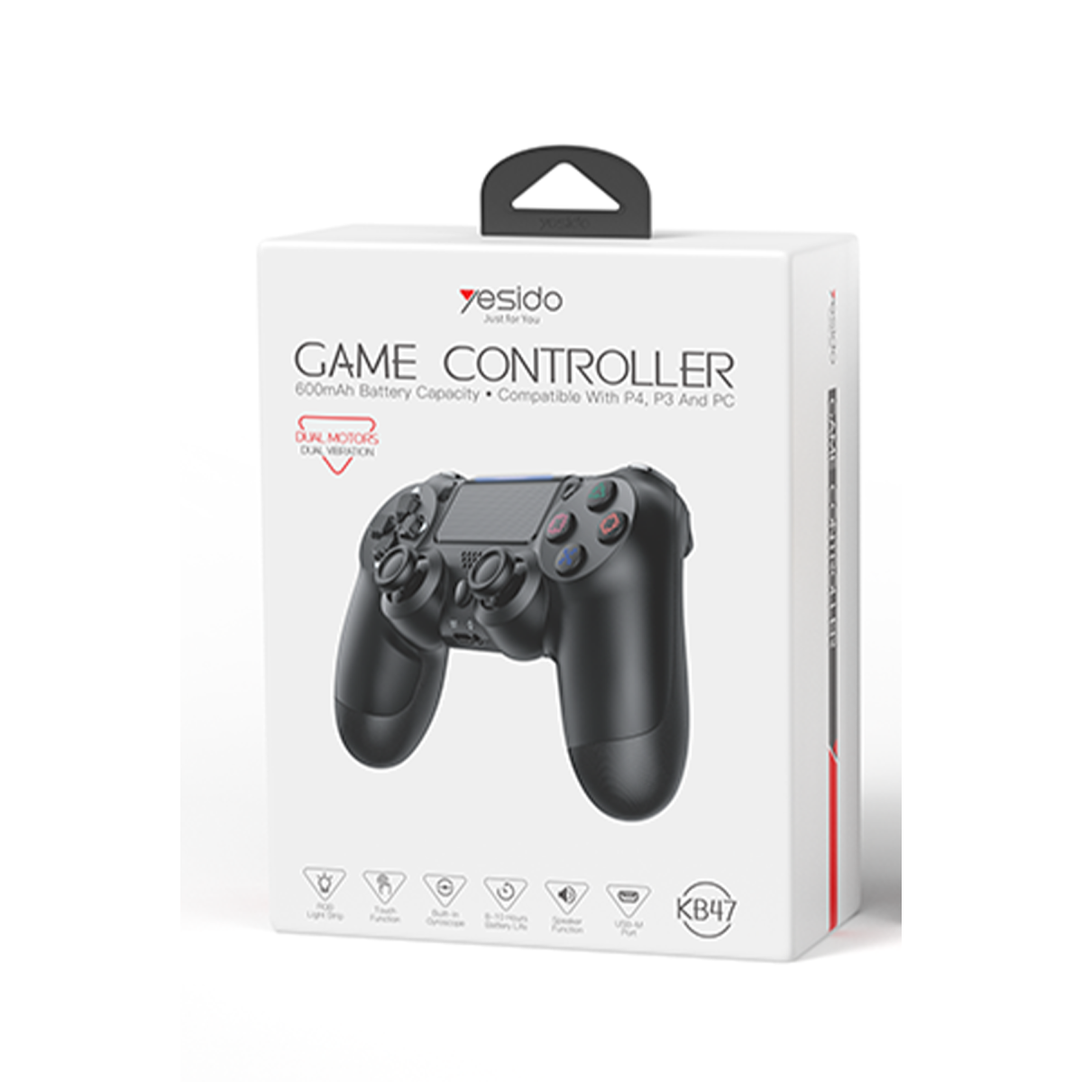 Yesido KB47 Bluetooth 5.0 Kablosuz PS4 Oyun Kolu - Siyah
