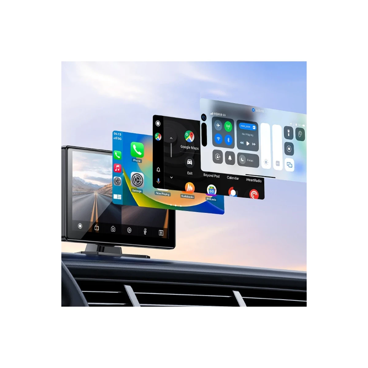 Yesido KM18 9inç BT 5.2 Wifi FM Aux AirPlay ve Android Auto Destekli Ekstra Ön ve Arka Kameralı CarPlay - Siyah
