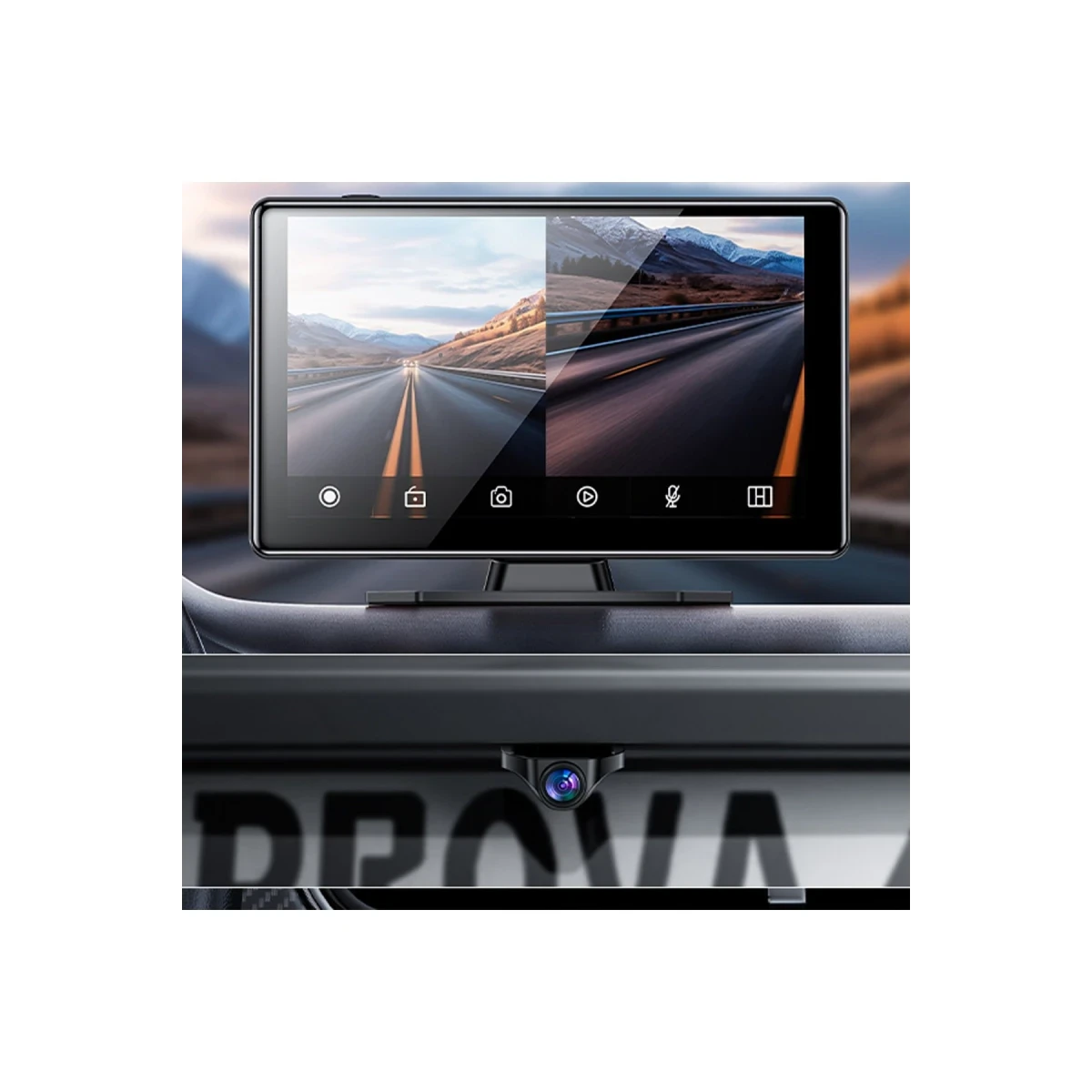 Yesido KM18 9inç BT 5.2 Wifi FM Aux AirPlay ve Android Auto Destekli Ekstra Ön ve Arka Kameralı CarPlay - Siyah