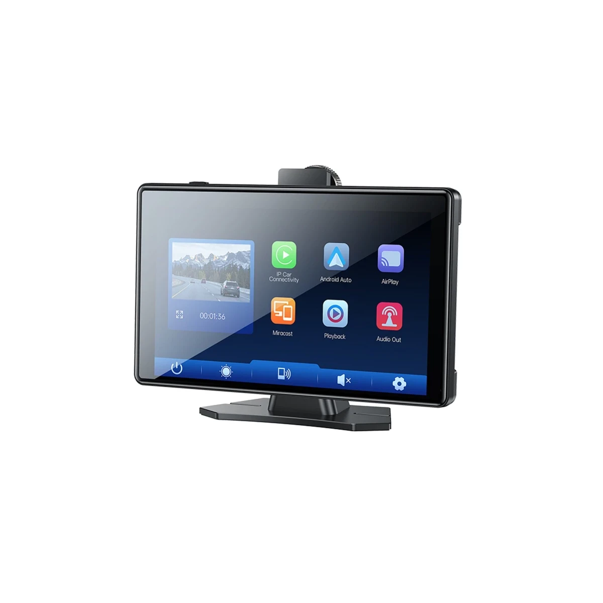 Yesido KM18 9inç BT 5.2 Wifi FM Aux AirPlay ve Android Auto Destekli Ekstra Ön ve Arka Kameralı CarPlay - Siyah