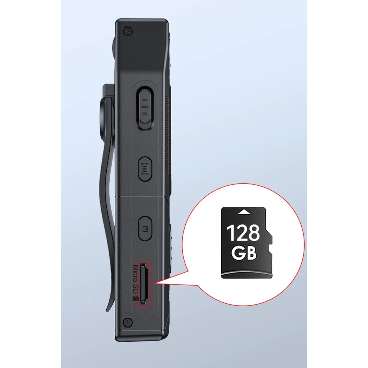 Yesido KM25 1.3inch Ekranlı 180 Derece Dönebilen 1080P Vücut Kamerası - Siyah