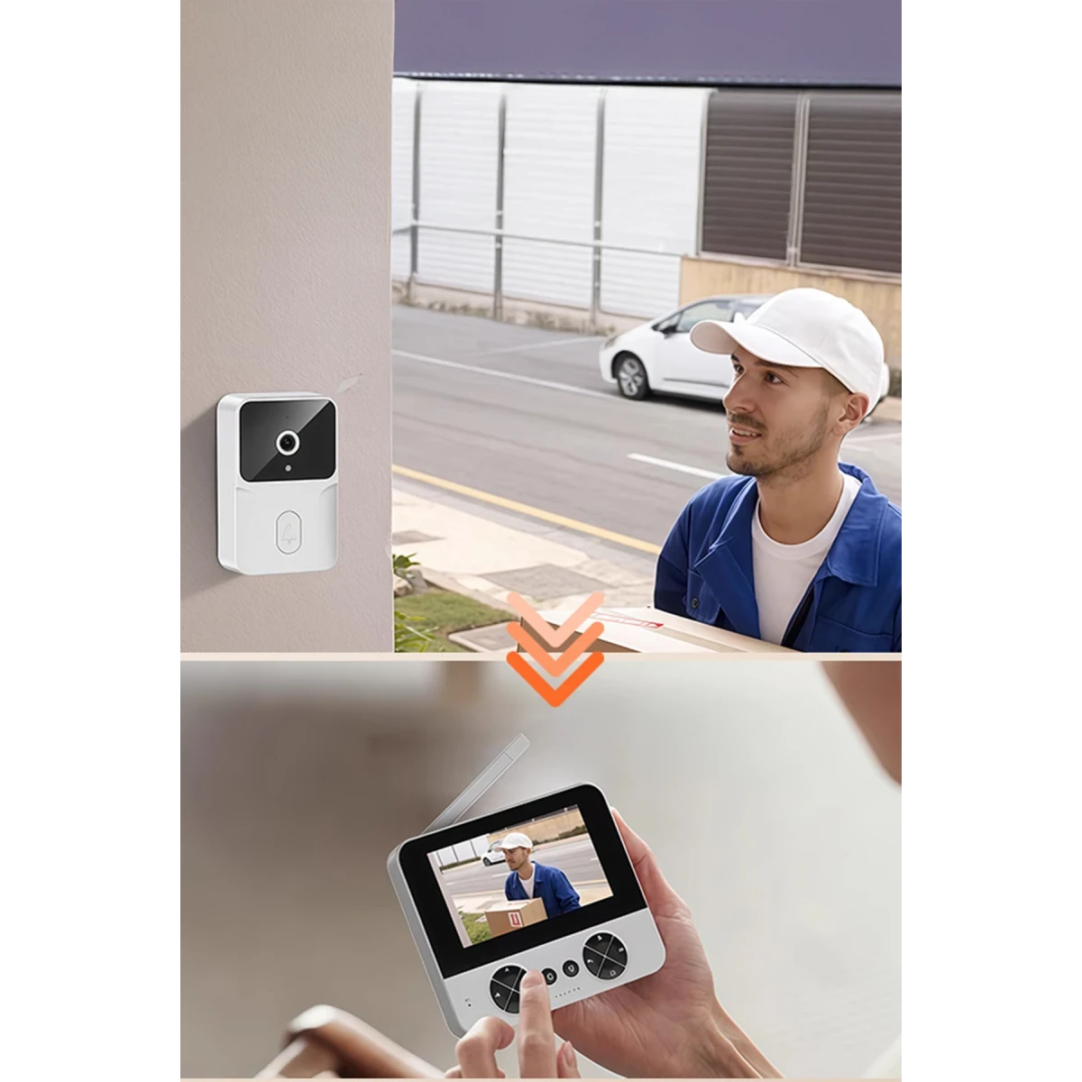 Yesido KM27 Gece Görüş Özellikli Akıllı Görüntülü Wireless Diyafon - Beyaz