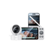 Yesido KM28 Ağlama Tespit ve Gece Görüş Özellikli 1080P Wifi Monitörlü Akıllı Bebek Takip Kamerası - Beyaz