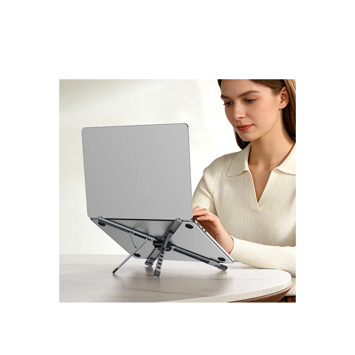 Yesido LP10 Ayarlanabilir Masaüstü Laptop Standı - Gümüş