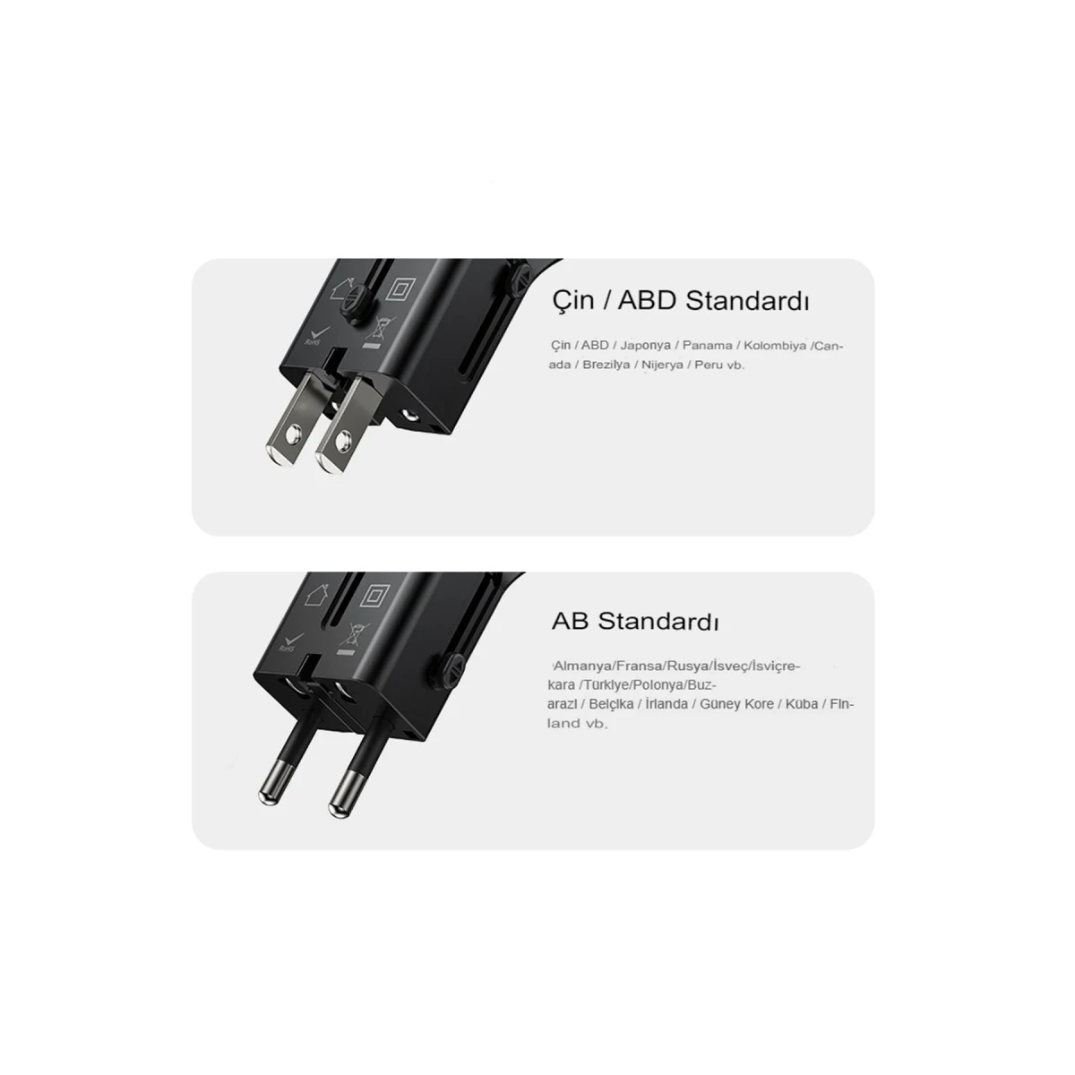 Yesido MC17 20W Type-C ve 20W Usb Çıkışlı PD Şarj Adaptörü - Siyah