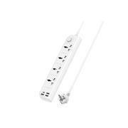 Yesido MC18 8in1 3 Adet Usb 1 Adet Type-C ve 4 Adet Priz Dönüştürücü 2M - Beyaz