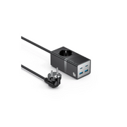 Yesido MC35 2500W 1.5M Ekstra 2 Adet 18W USB ve 2 Adet 20W Type-C Çıkışlı Priz Uzatıcı - Siyah