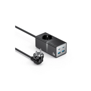 Yesido MC36 2500W 1.5M Ekstra 2 Adet 18W USB ve 2 Adet 45W Type-C Çıkışlı Priz Uzatıcı - Siyah