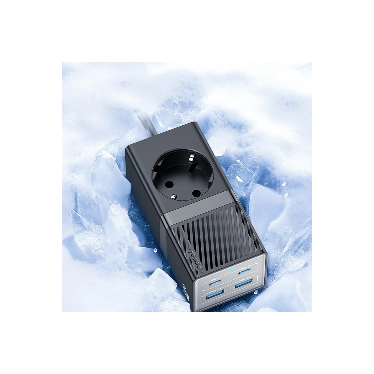 Yesido MC36 2500W 1.5M Ekstra 2 Adet 18W USB ve 2 Adet 45W Type-C Çıkışlı Priz Uzatıcı - Siyah