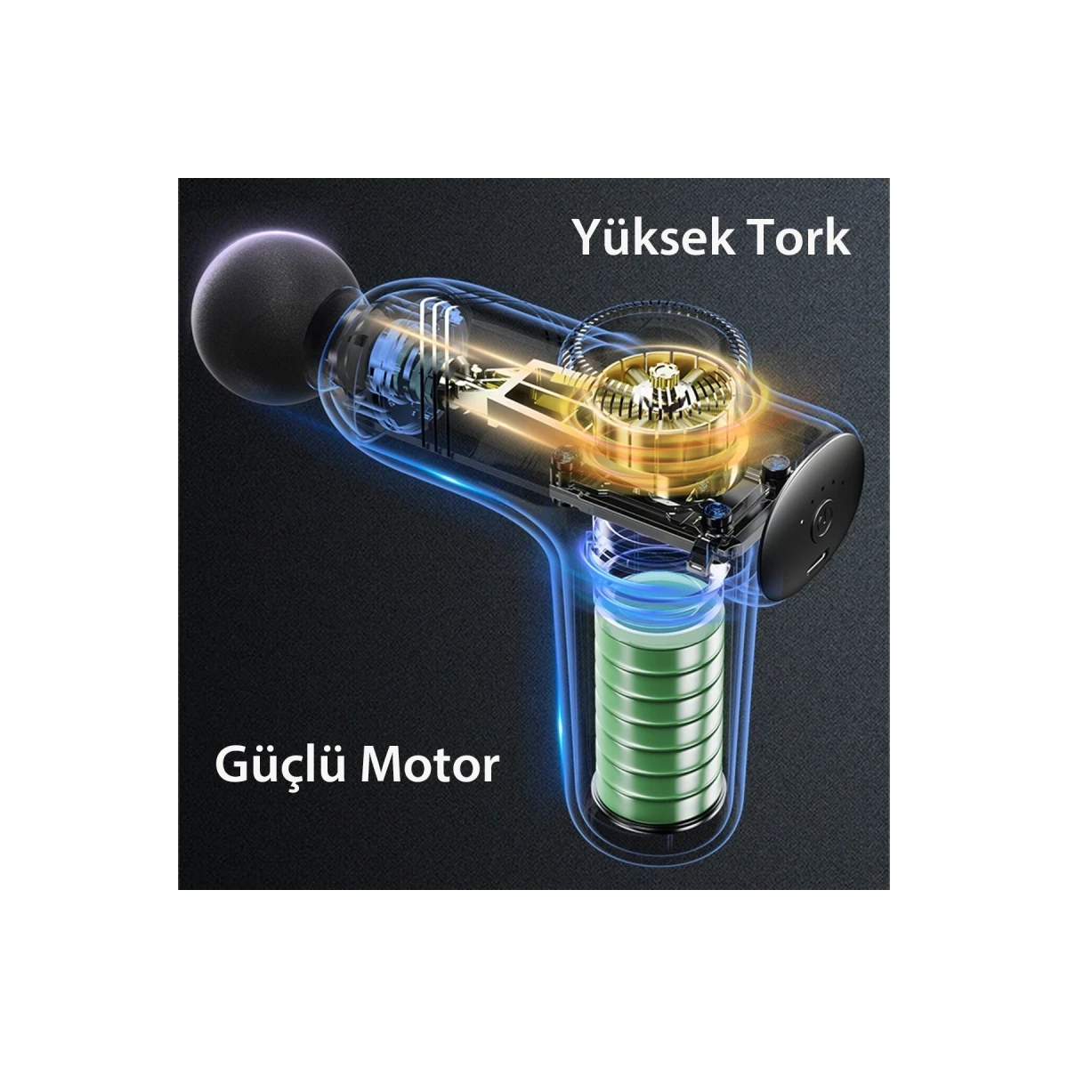 Yesido MG01 Sessiz Kablosuz Masaj Aleti - Siyah