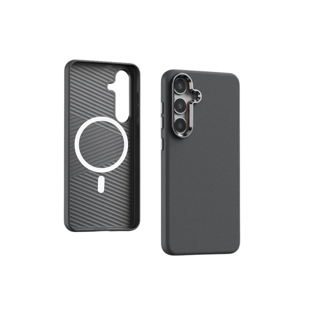 Yesido Samsung Galaxy S24 PC09 Elegance Deri Magsafe Kapak - Titan Gri