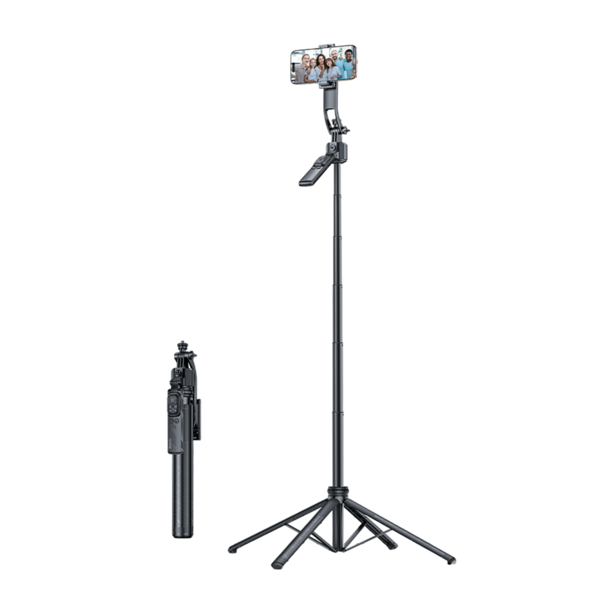 Yesido SF23 Yüz Takip Özellikli Bluetooth Kumandalı Tripod Selfie Çubuğu - Siyah