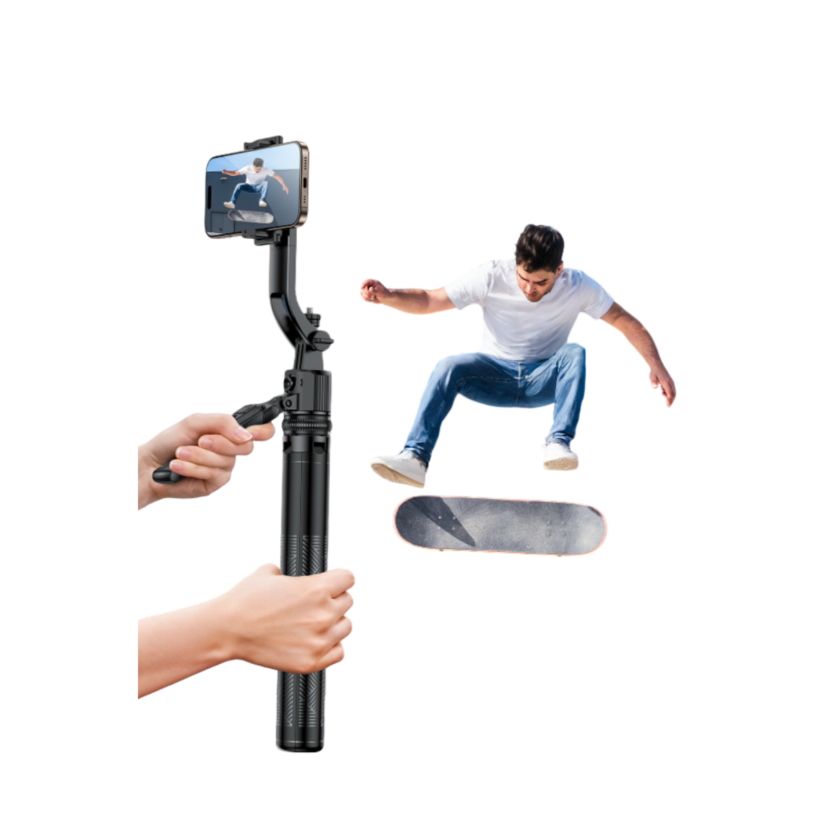 Yesido SF23 Yüz Takip Özellikli Bluetooth Kumandalı Tripod Selfie Çubuğu - Siyah
