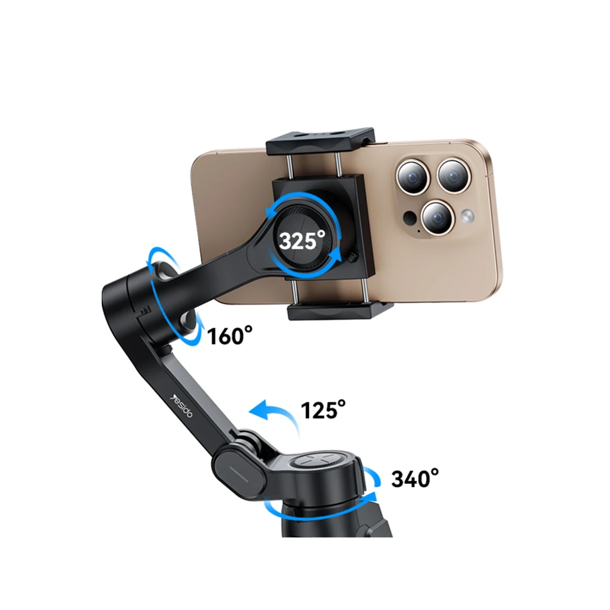 Yesido SF27 360 Derece Ayarlanabilir Tripodlu BT Selfie Gimbal - Siyah