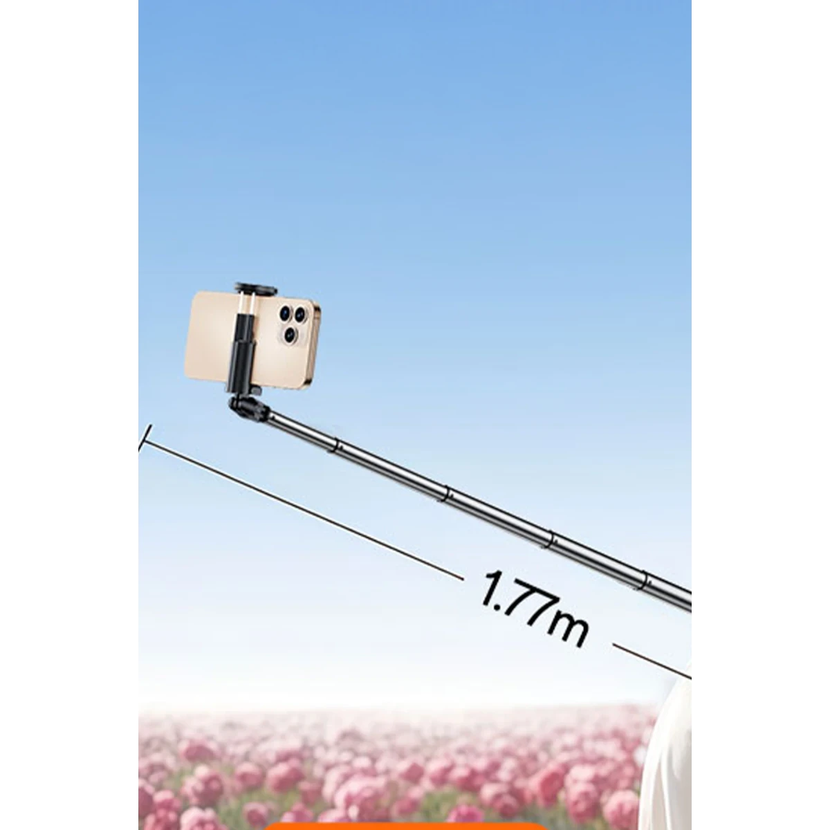 Yesido SF30 Düşmeye Karşı Mekanizmalı BT 5.2 Tripodlu Selfie Çubuğu - Siyah