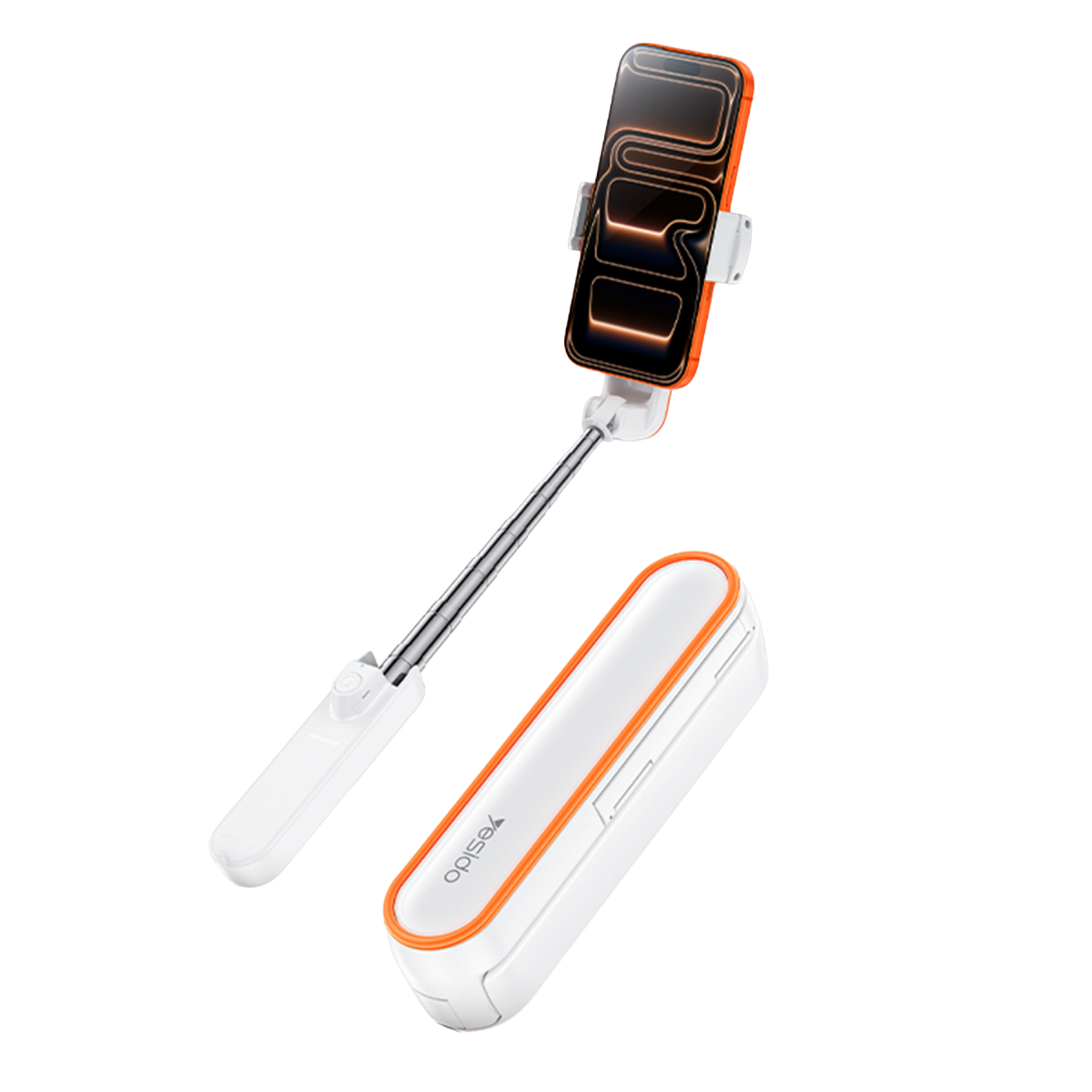 Yesido SF33 Taşınabilir Mini Bluetooth Destekli Selfie Çubuğu - Beyaz