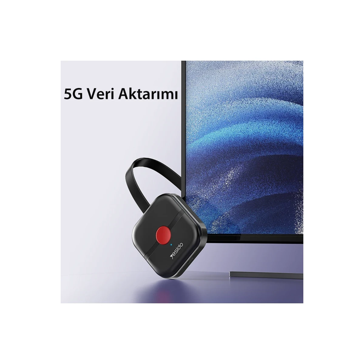 Yesido TV10 2.4G 4K Kablosuz Görüntü Aktarıcı - Siyah