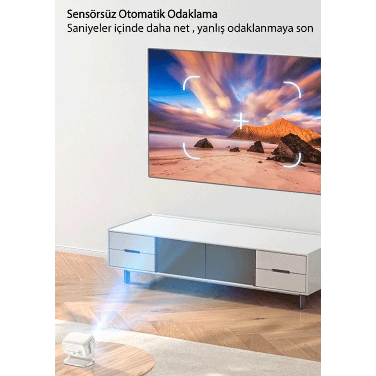 Yesido TV13 BT 5.1 720P Kablosuz Projeksiyon Cihazı - Beyaz