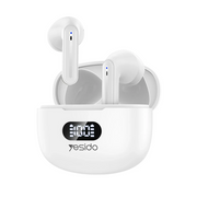 Yesido TWS19 Aktif Gürültü Engelleyici Özellikli Dijital Şarj Göstergeli BT 5.3 Kablosuz Airpods Kulaklık - Beyaz
