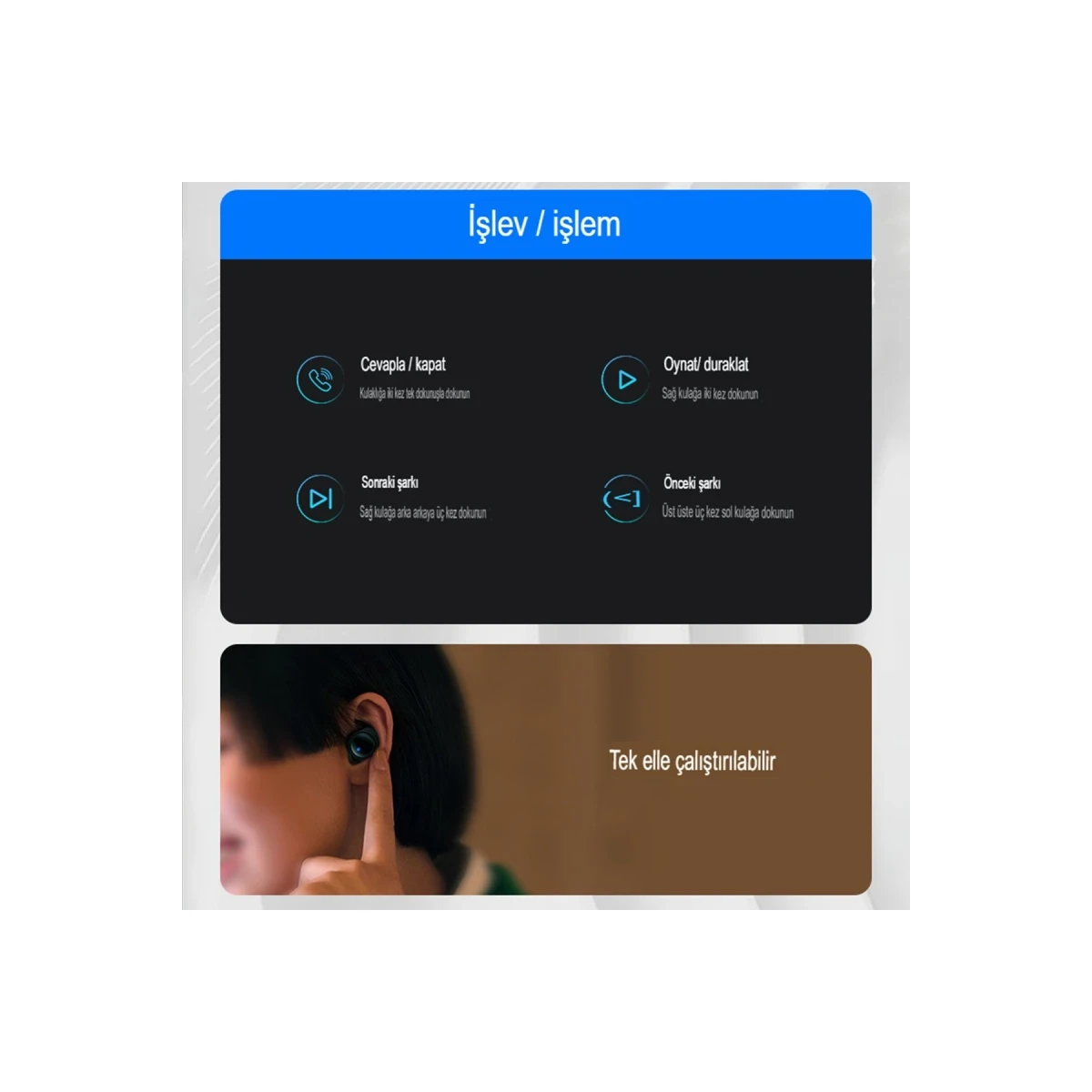 Yesido TWS20 Kablosuz Airpods Kulaklık - Siyah