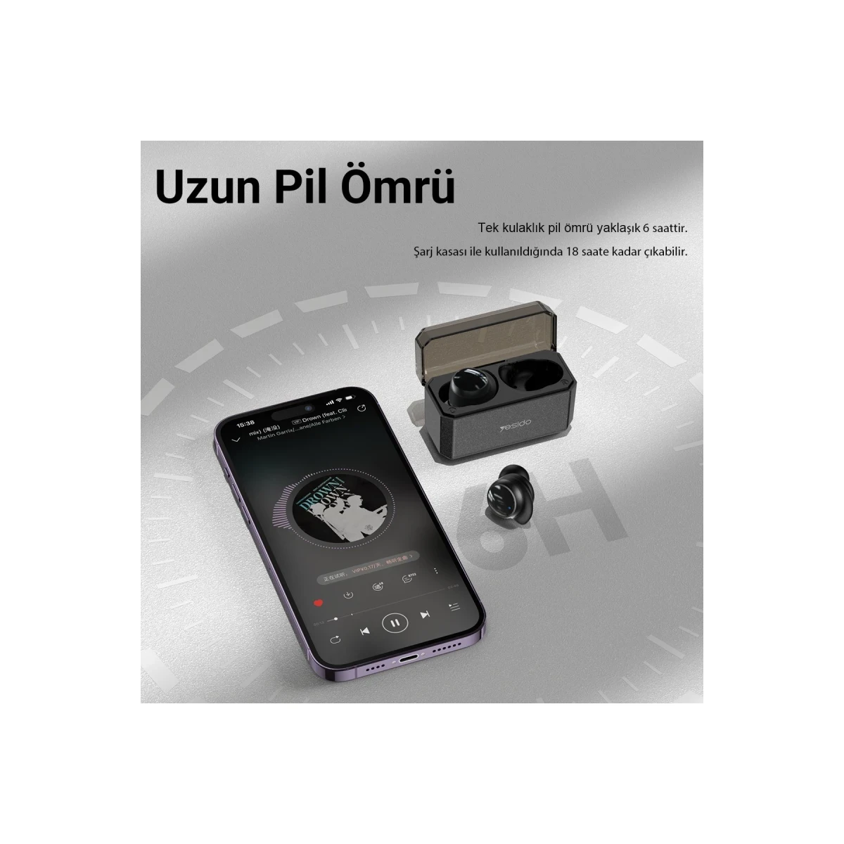 Yesido TWS20 Kablosuz Airpods Kulaklık - Siyah
