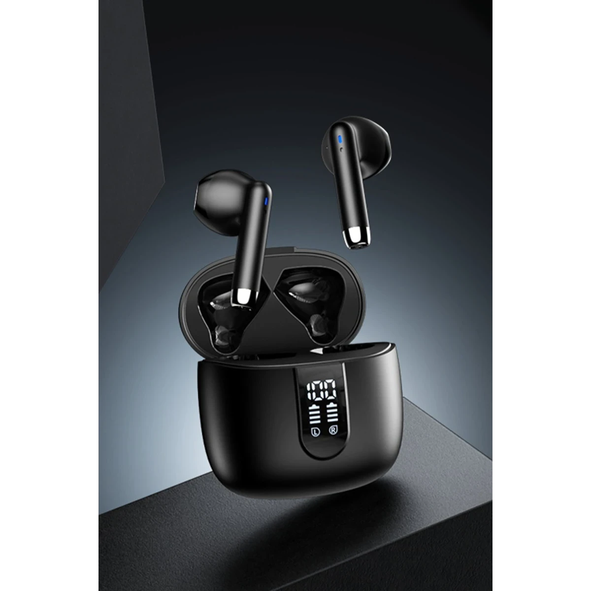 Yesido TWS22 BT 5.3 Dijital Şarj Göstergeli Kablosuz TWS Airpods Kulaklık - Siyah