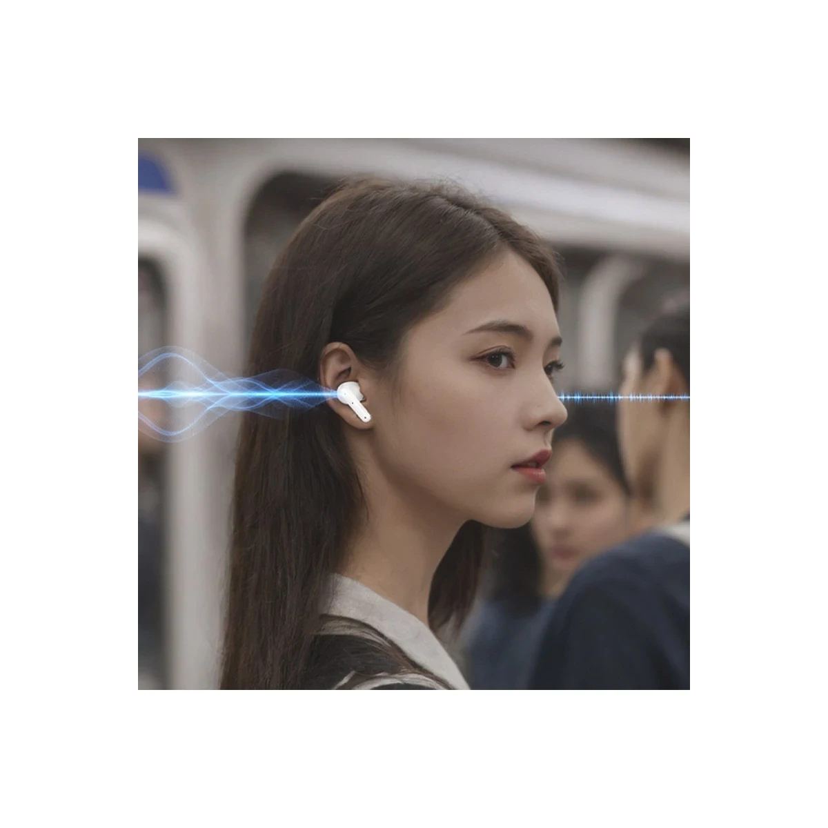 Yesido TWS28 Aktif Gürültü Engelleyici Özellikli BT 5.3 Kablosuz Airpods Kulaklık - Krem