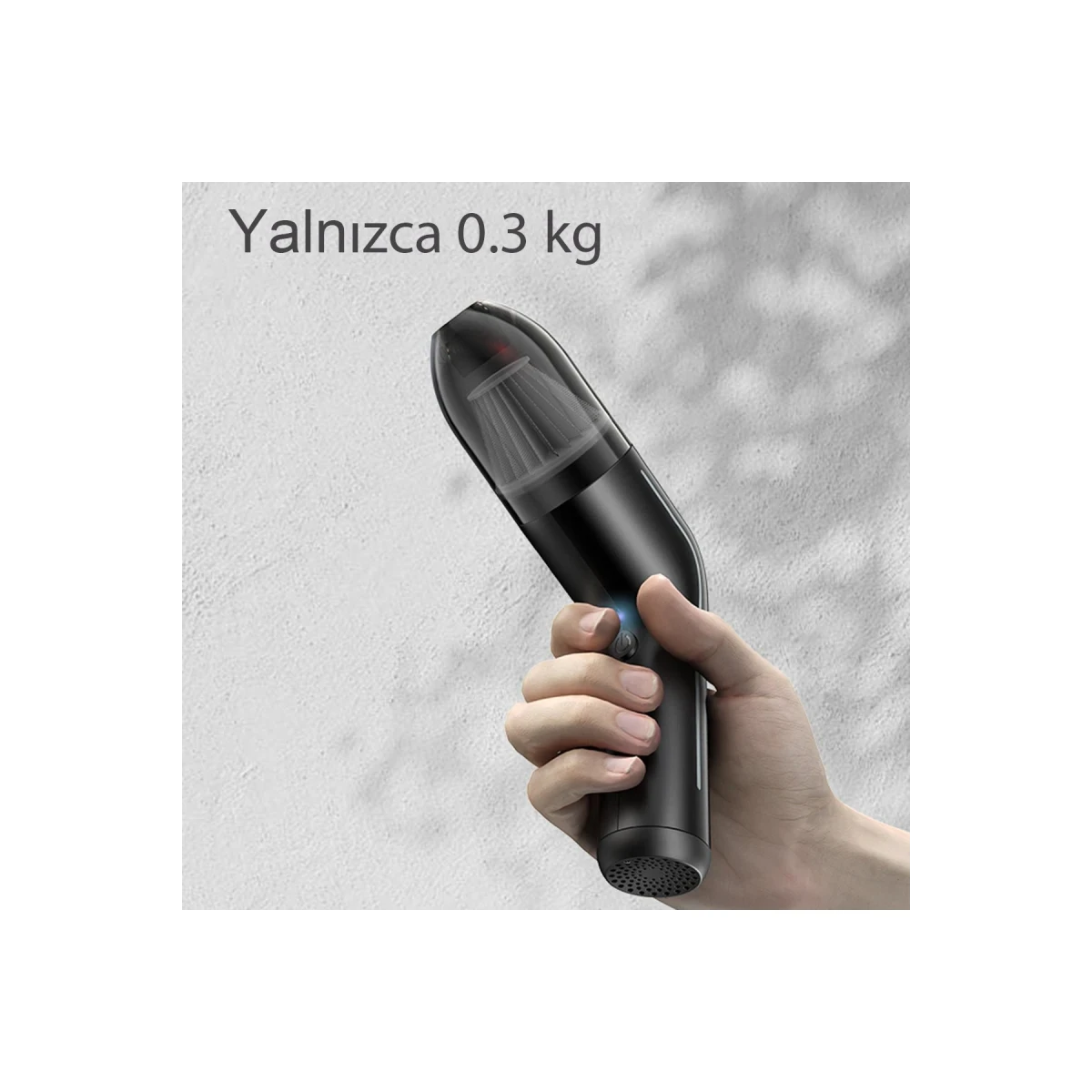 Yesido VC02 Ev Ofis ve Arabada Kullanıma Uygun Kablosuz Mini Süpürge - Siyah