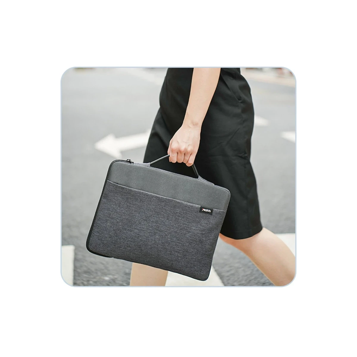 Yesido WB29 Polyester 600D Kumaşlı 14 inç Laptop Çantası - Gri