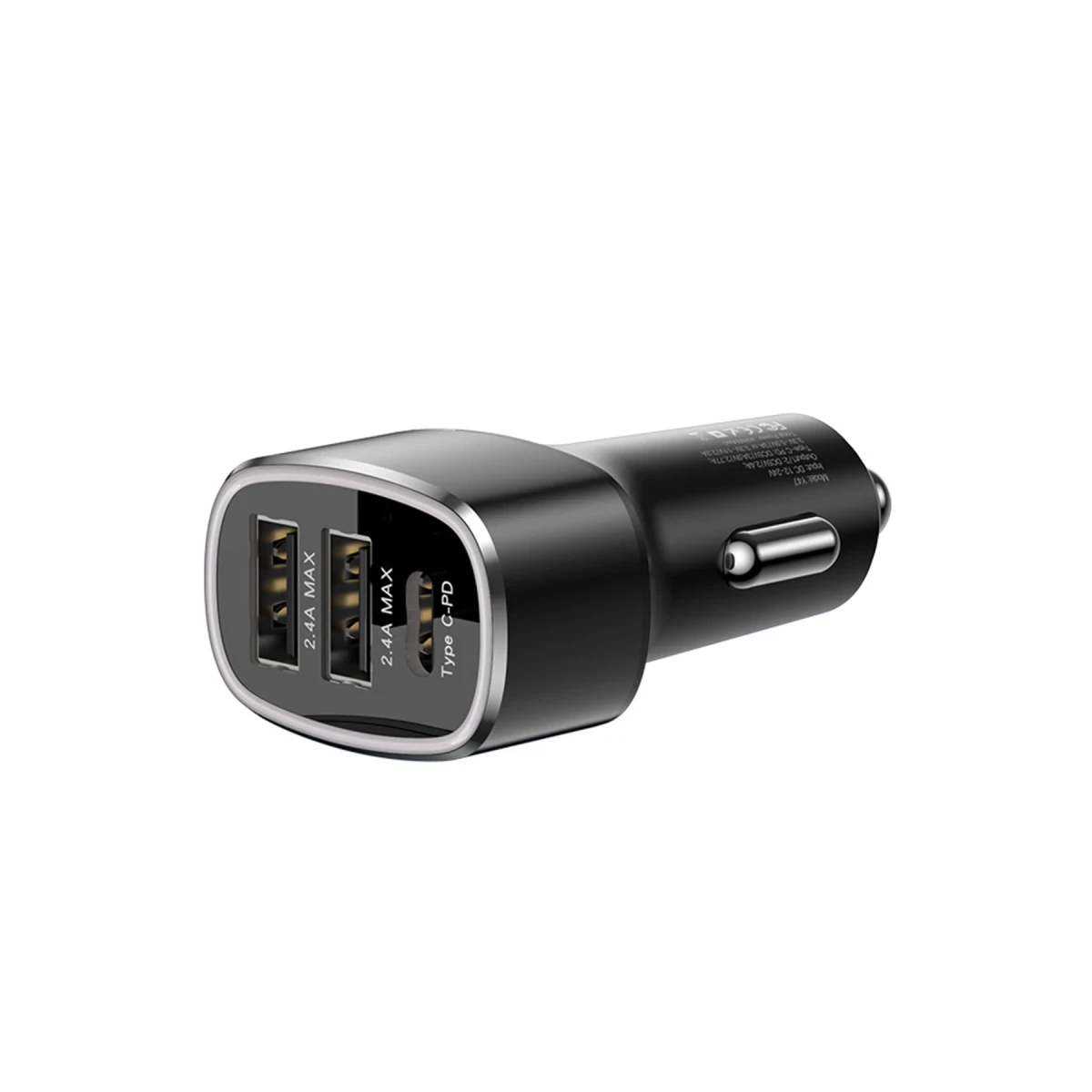 Yesido Y47 25W PD Type-C ve 2 Adet 12W Usb Araç Şarj - Siyah