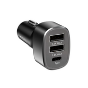 Yesido Y47 25W PD Type-C ve 2 Adet 12W Usb Araç Şarj - Siyah