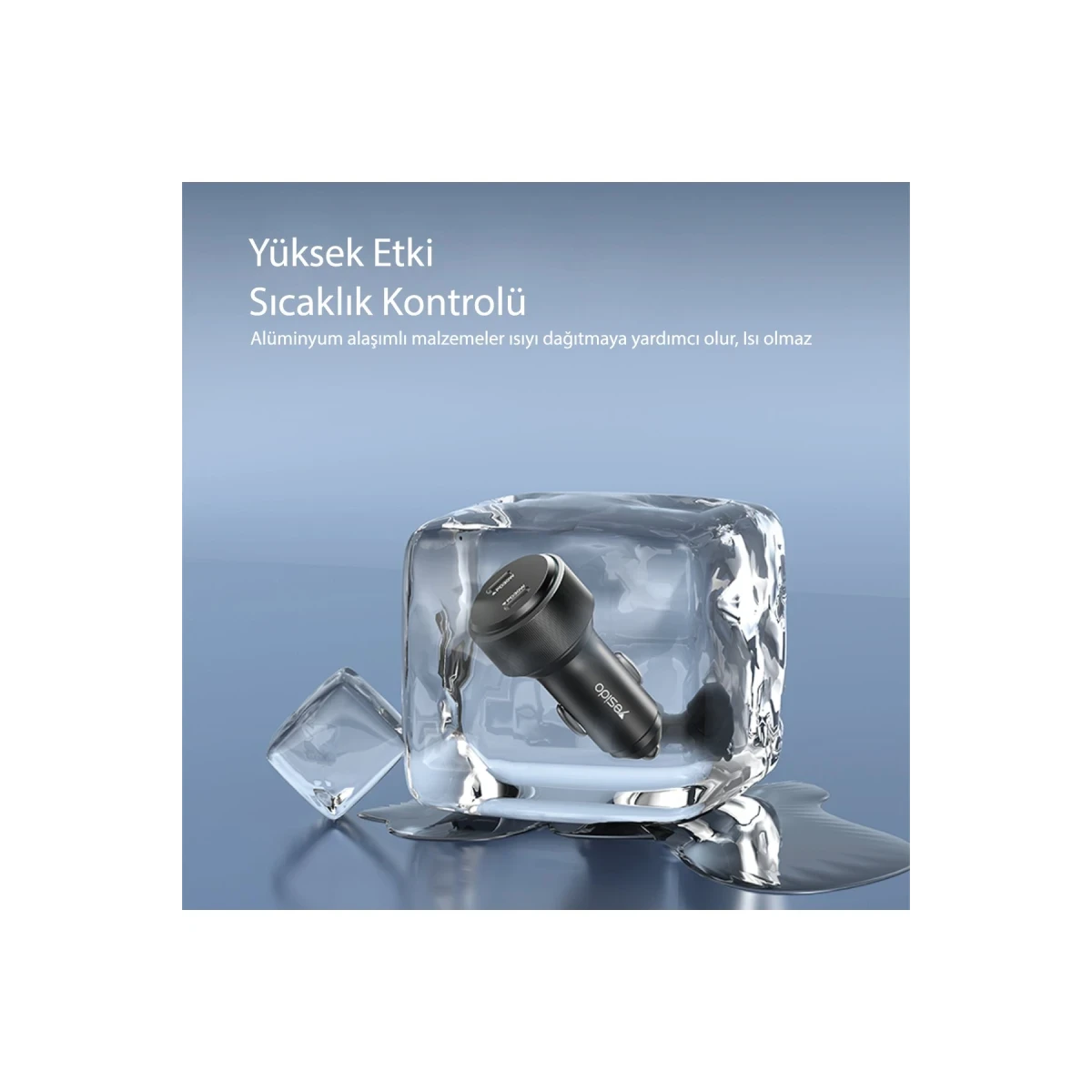 Yesido Y48 2 Adet 30W Type-C PD Hızlı Araç Şarj - Siyah