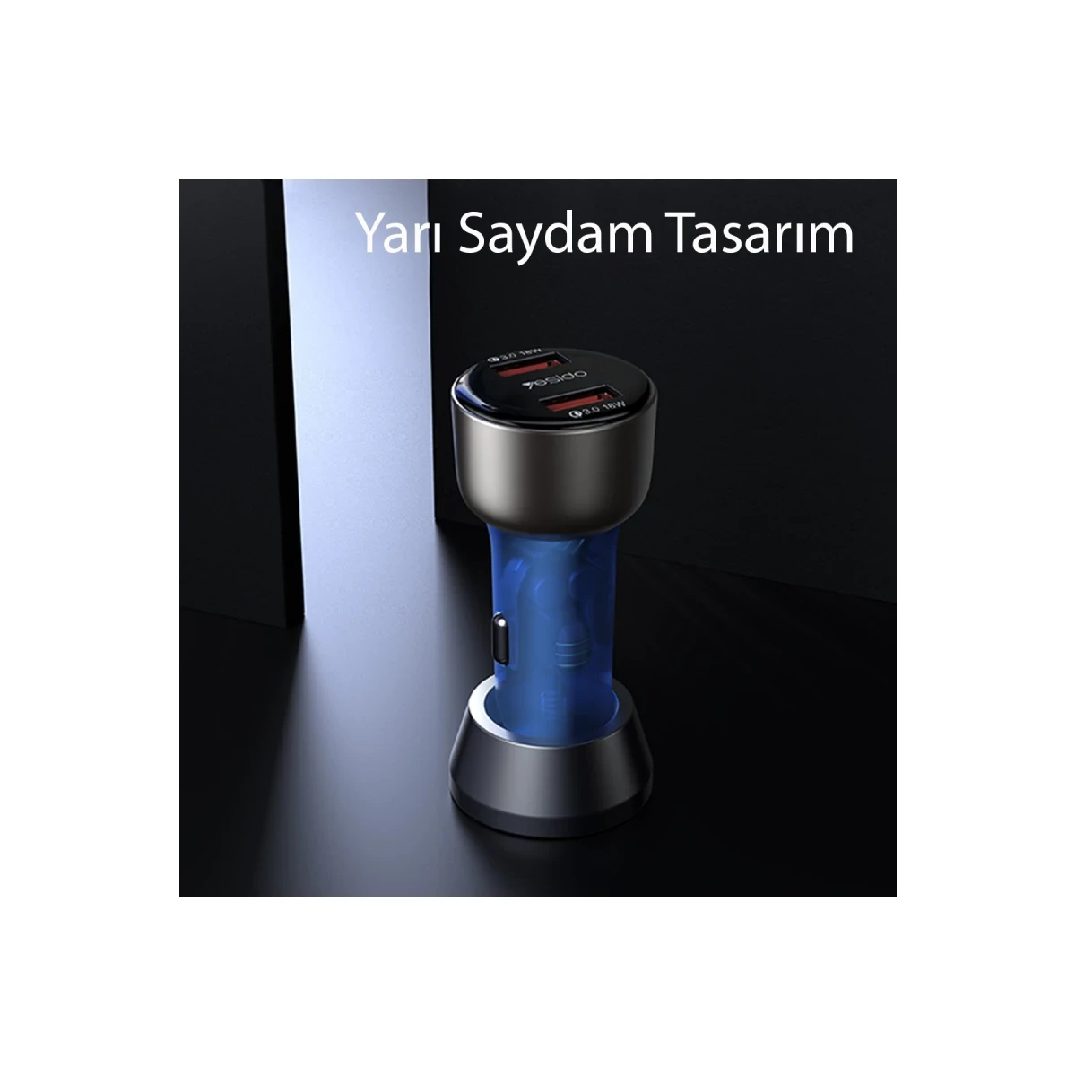 Yesido Y51 2 Adet 18W Usb Araç Şarj - Siyah