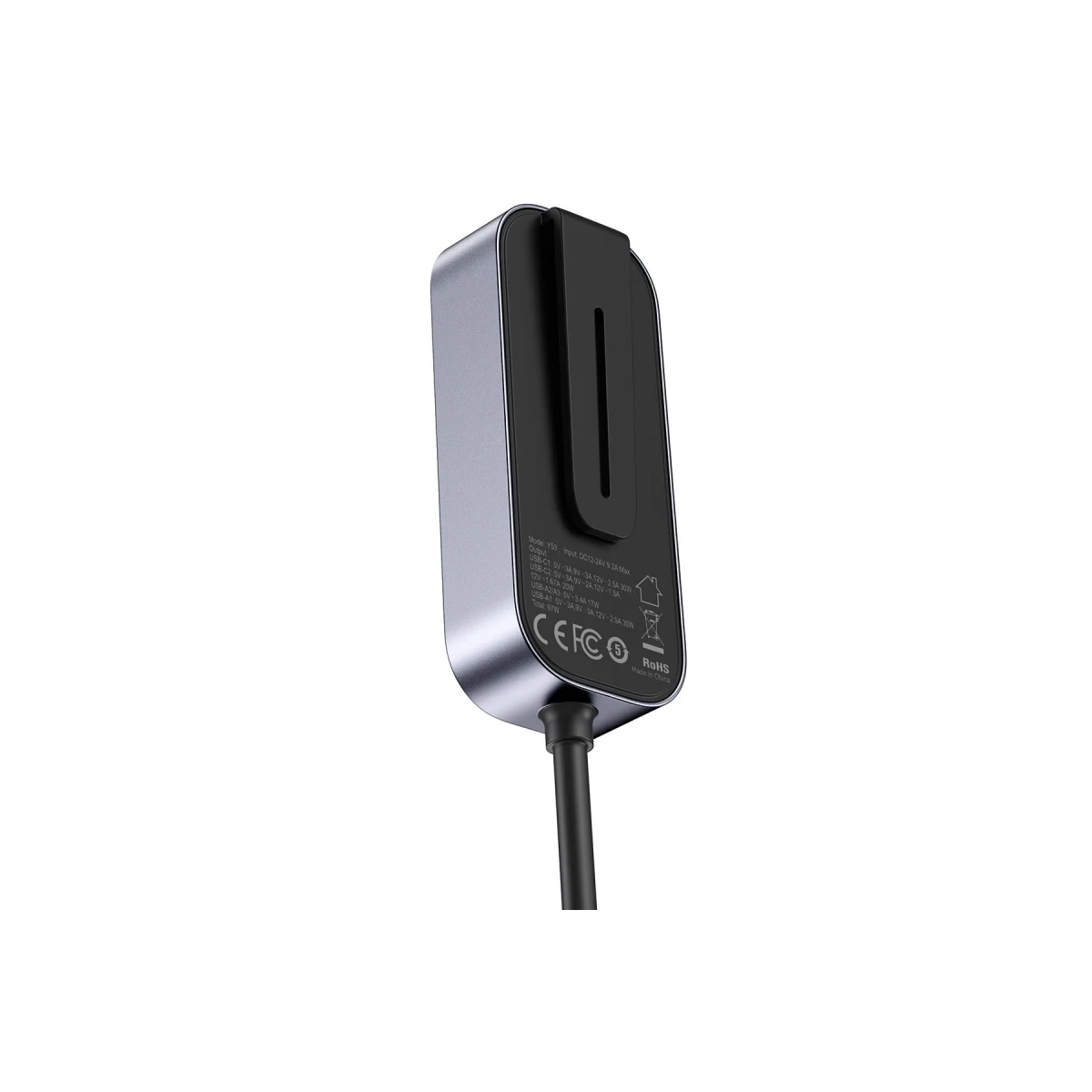 Yesido Y53 2 Adet 30W PD Type-C ve 3 Adet 17W Usb Araç Şarj - Siyah