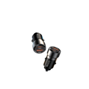 Yesido Y54 1 Adet 30W Usb 1 Adet 30W Type-C ve 20W Type-C to Lightning Kablolu PD Hızlı Araç Şarj - Siyah