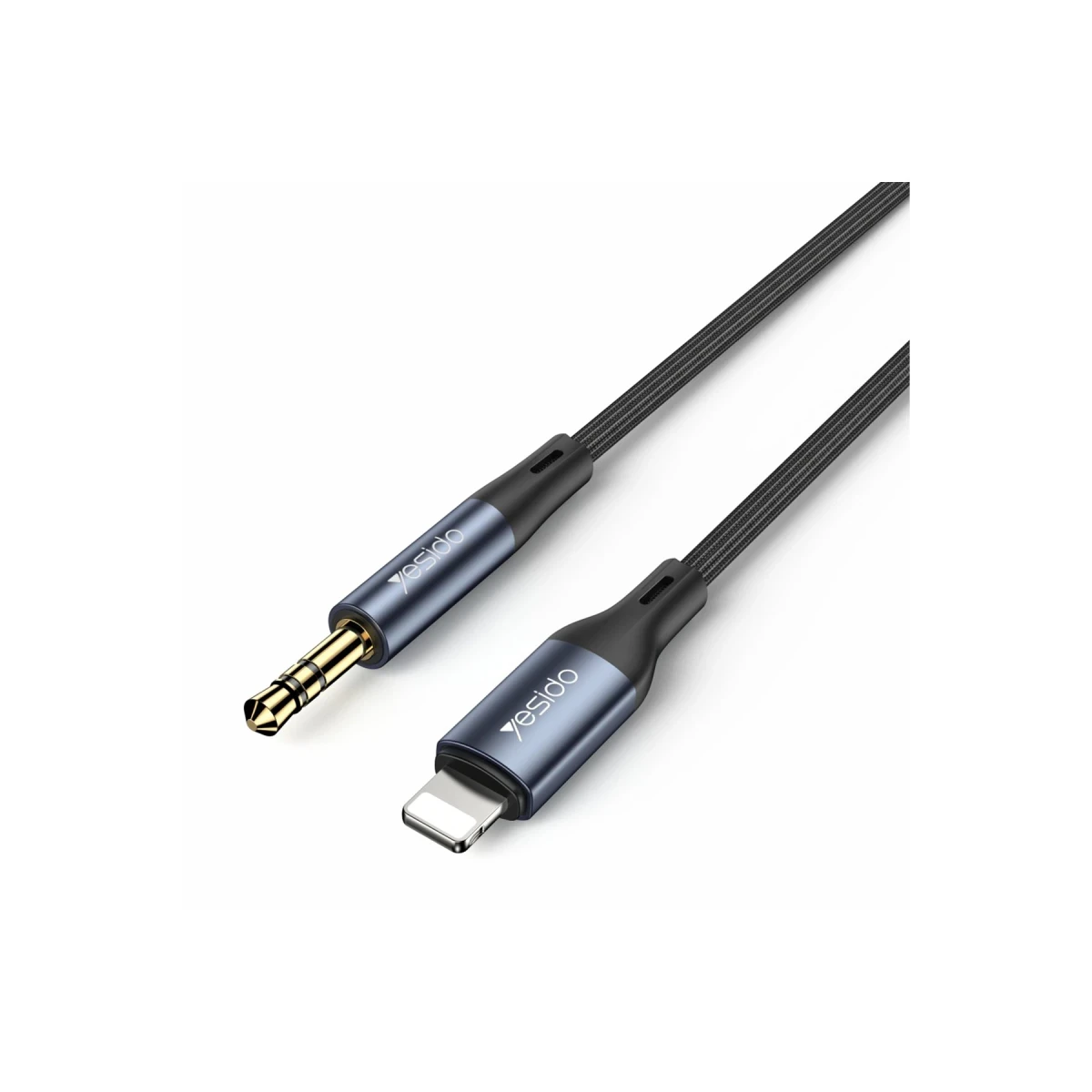 Yesido YAU35 Lightning to Aux Kablo 1M - Siyah