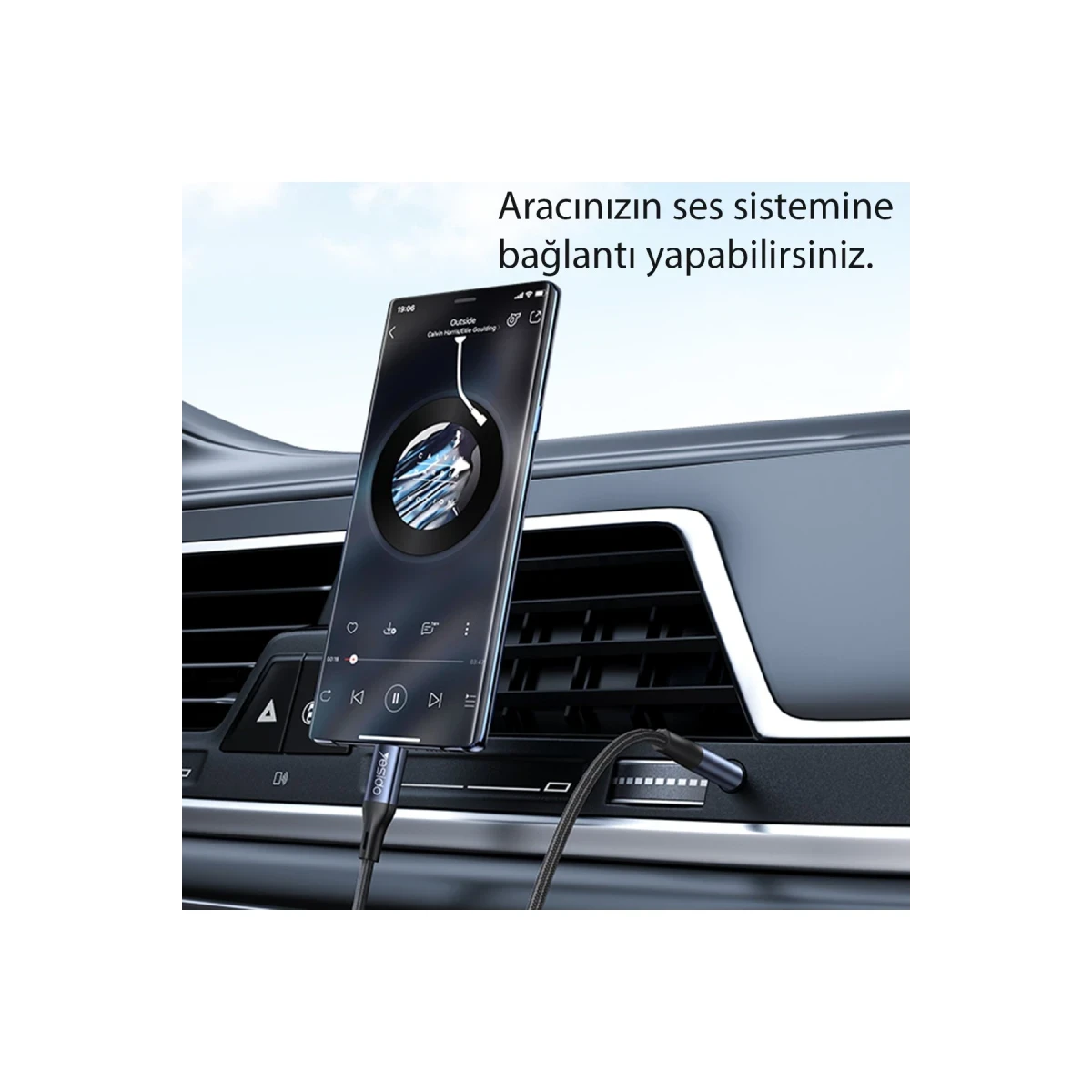 Yesido YAU36 Type-C to Aux Kablo 1M - Siyah