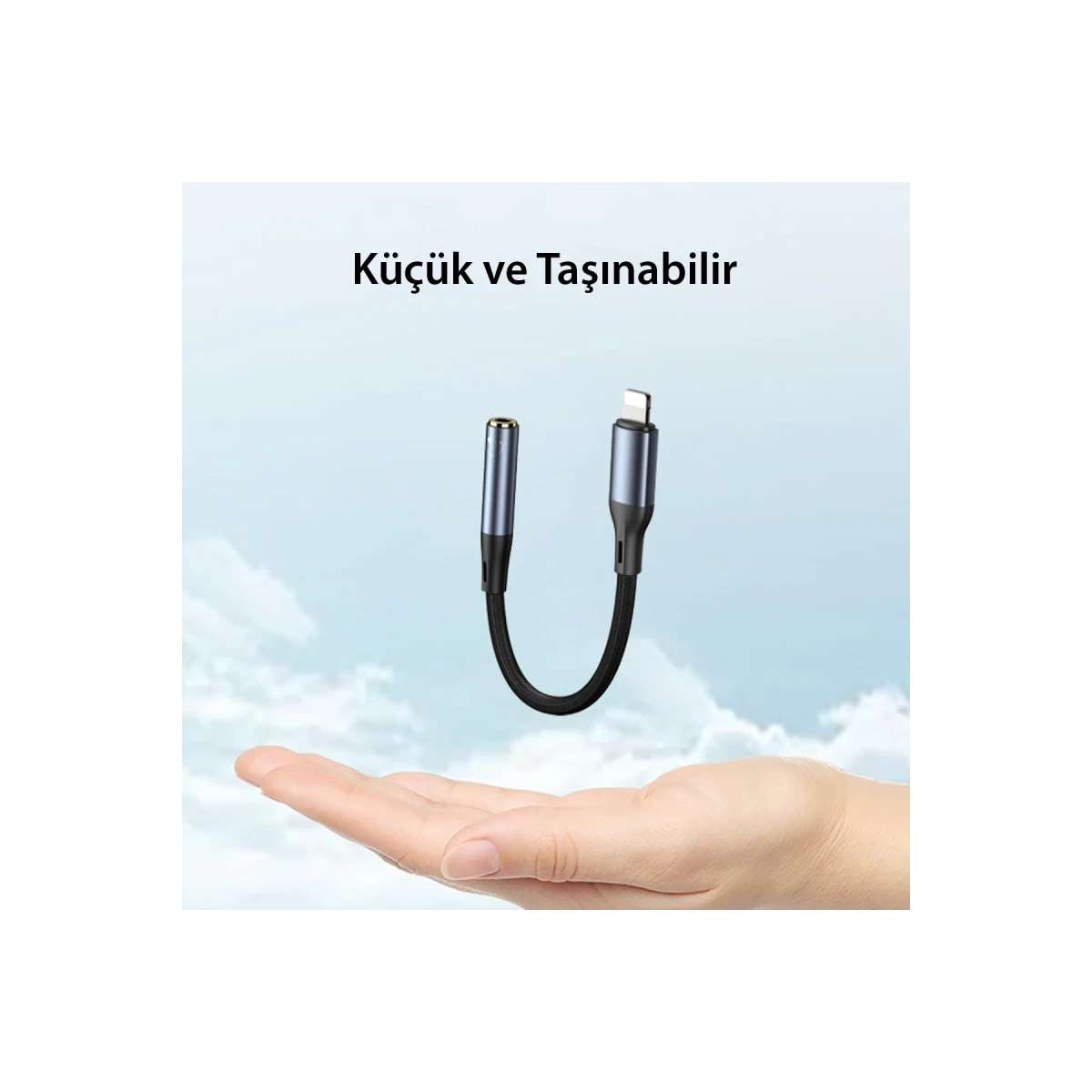 Yesido YAU37 Lightning to Aux Dönüştürücü - Siyah