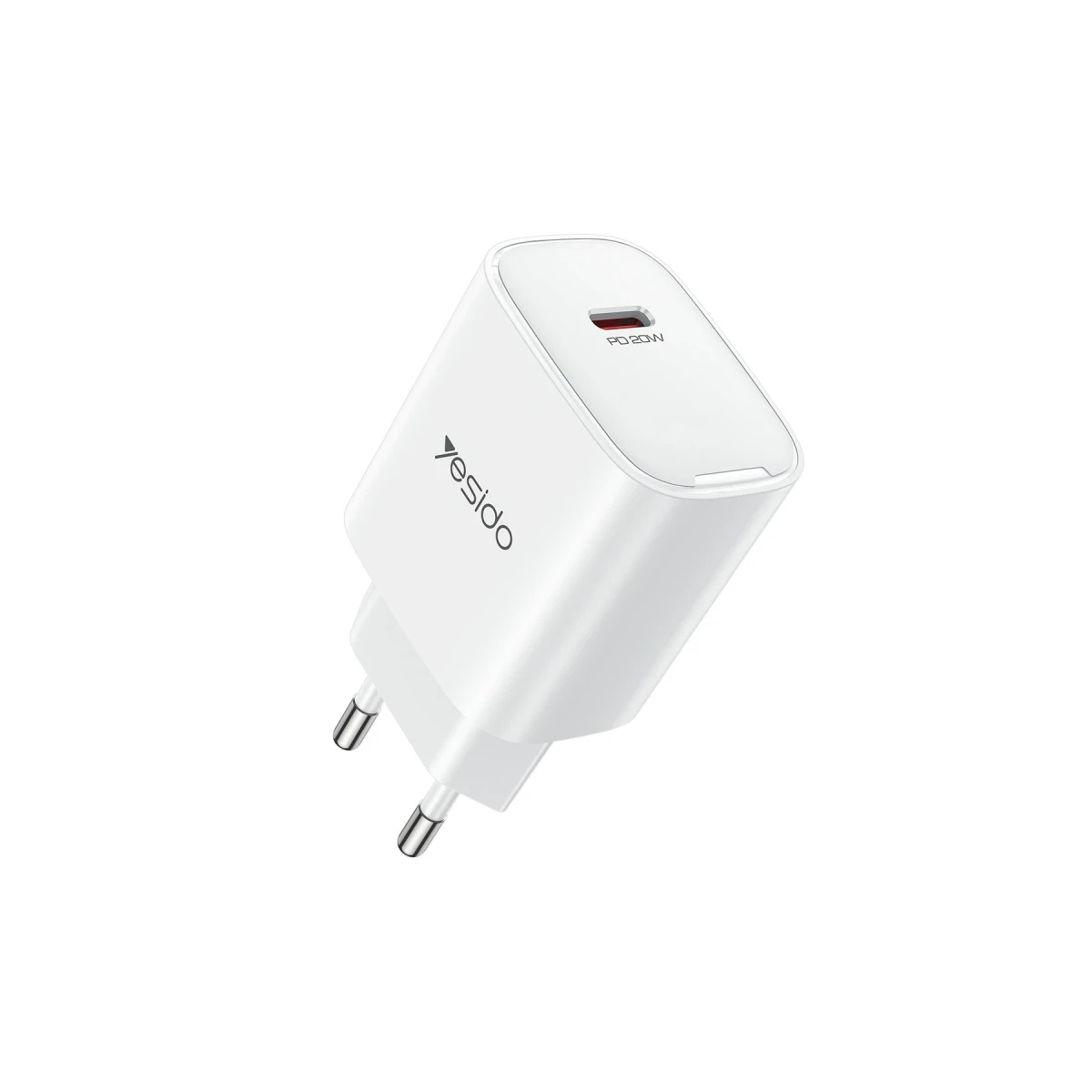 Yesido YC01E 20W Type-C Çıkışlı PD Hızlı Şarj Cihazı - Beyaz