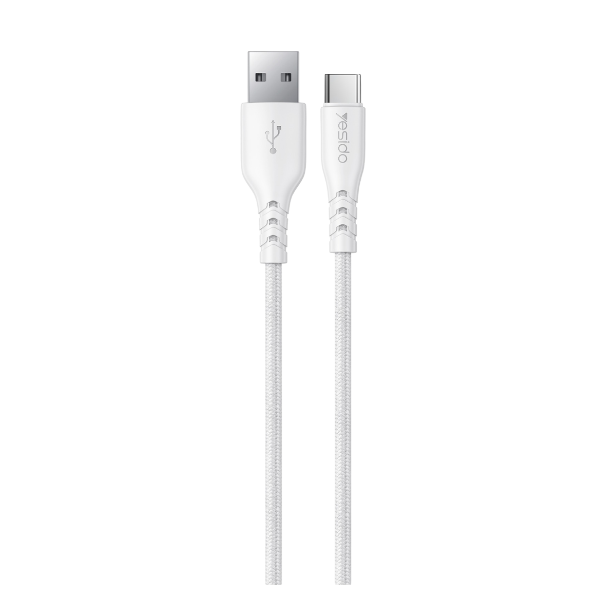 Yesido YC104 2.4A Çift USB-A Çıkışlı 1M USB-A to Type-C Kablolu Şarj Cihazı - Beyaz