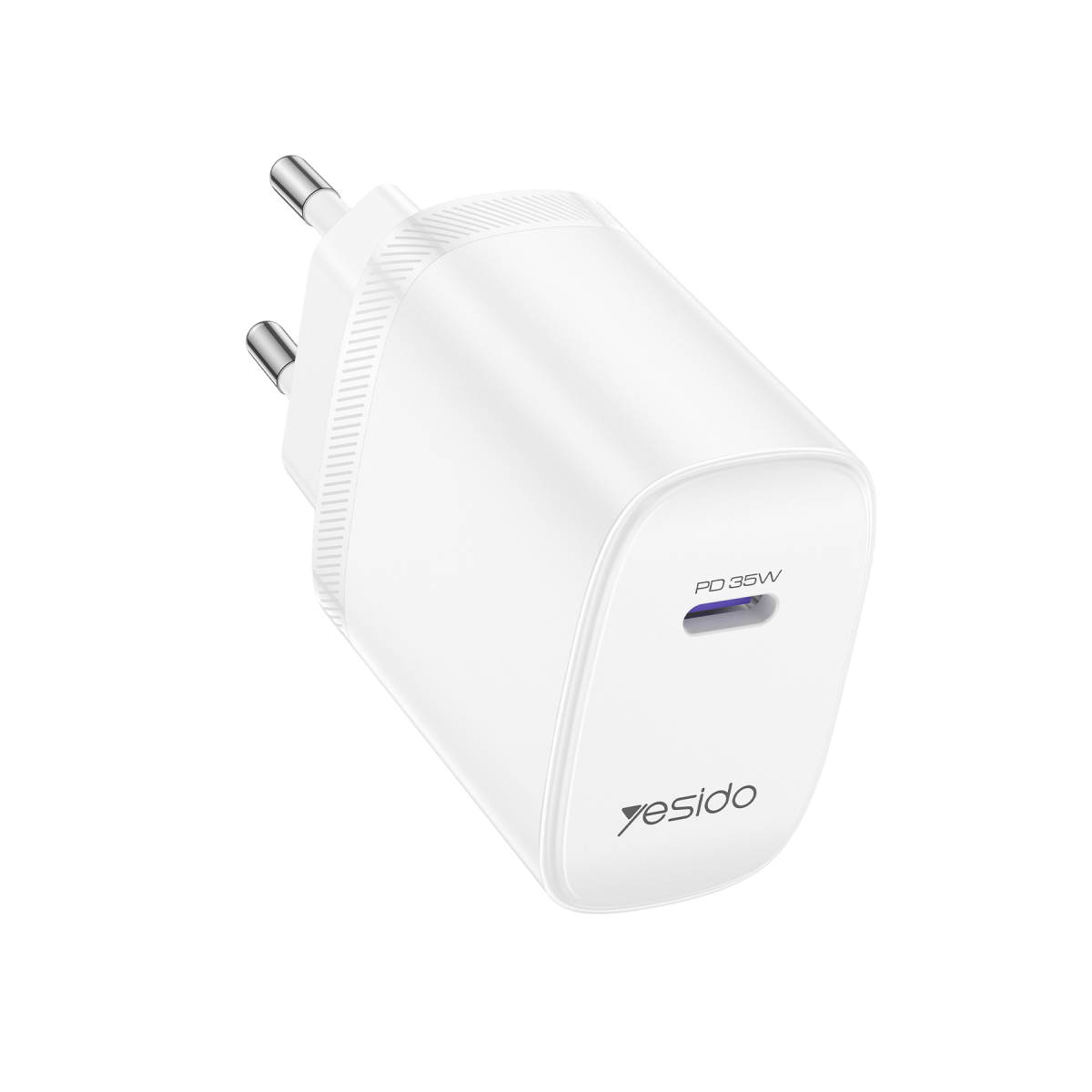Yesido YC107 35W Type-C Çıkışlı 1M Type-C to Type-C Kablolu PD Hızlı Şarj Cihazı - Beyaz