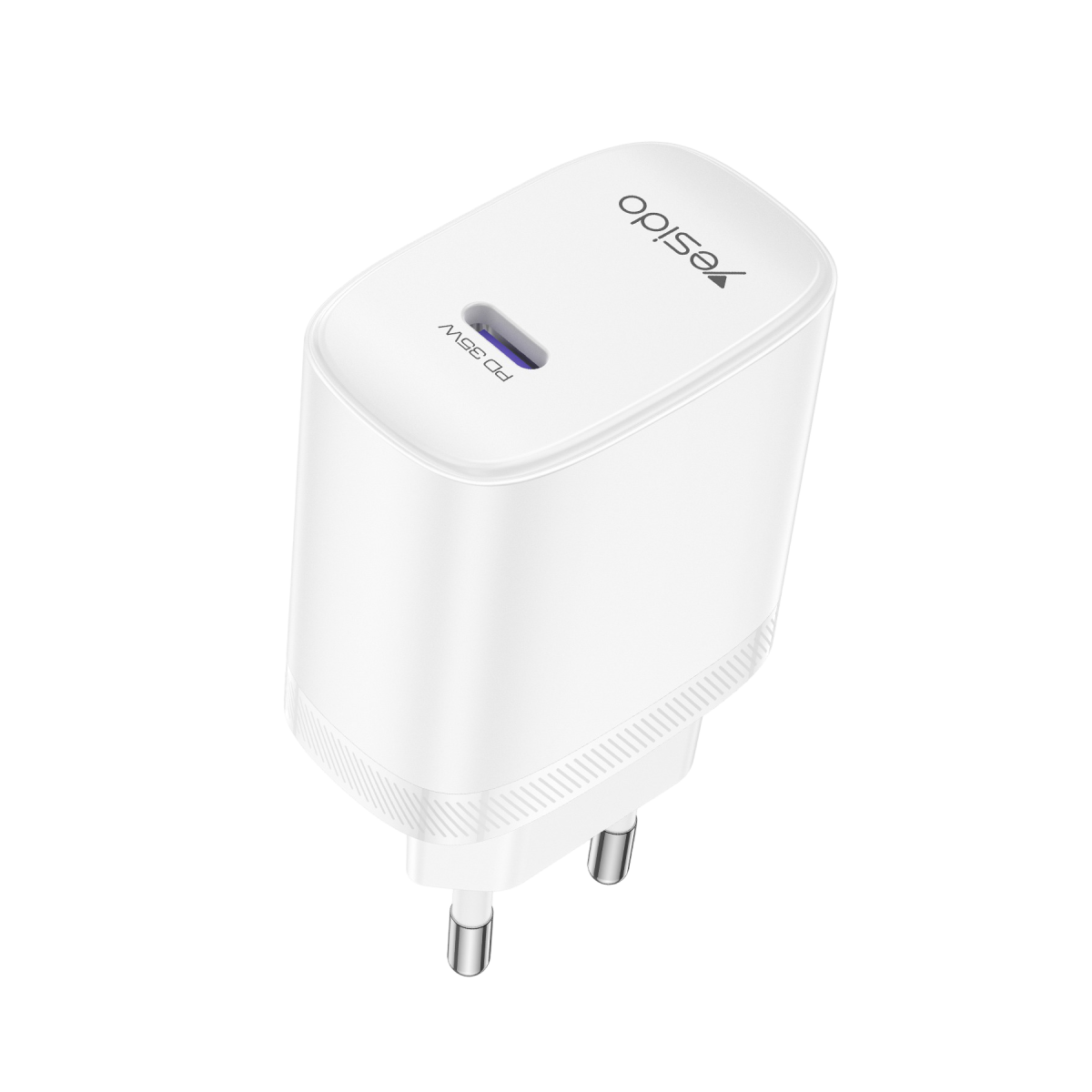 Yesido YC107 35W Type-C Çıkışlı 1M Type-C to Type-C Kablolu PD Hızlı Şarj Cihazı - Beyaz
