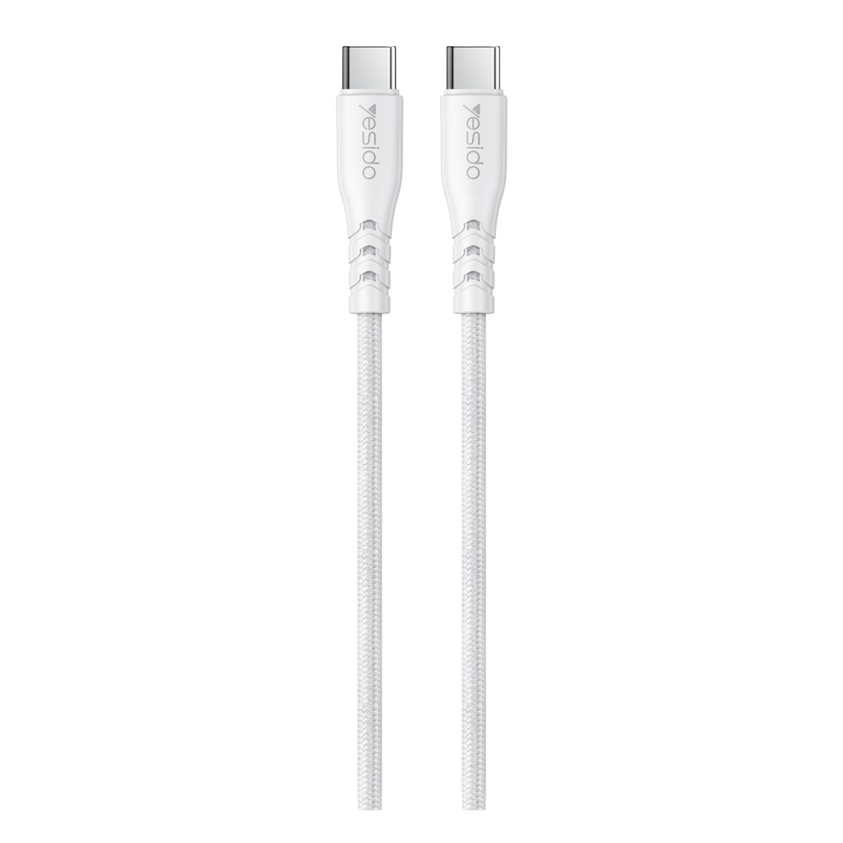 Yesido YC110 45W USB-A ve Type-C Çıkışlı 1M Type-C to Type-C Kablolu PD Hızlı Şarj Cihazı - Beyaz
