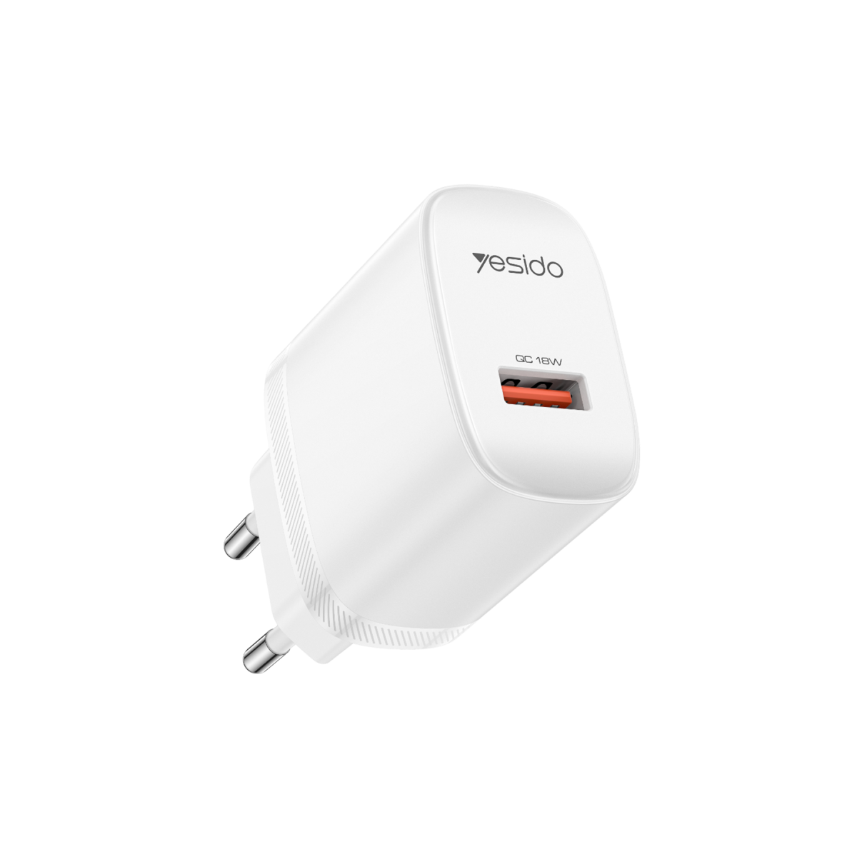 Yesido YC111 18W USB-A QC 3.0 Çıkışlı A to Type-C Kablolu Hızlı Şarj Cihazı - Beyaz