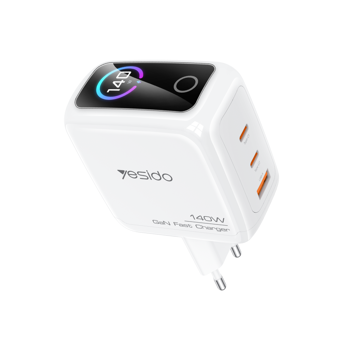 Yesido YC114 140W Dijital Ekranlı PD Hızlı Şarj Aleti - Beyaz