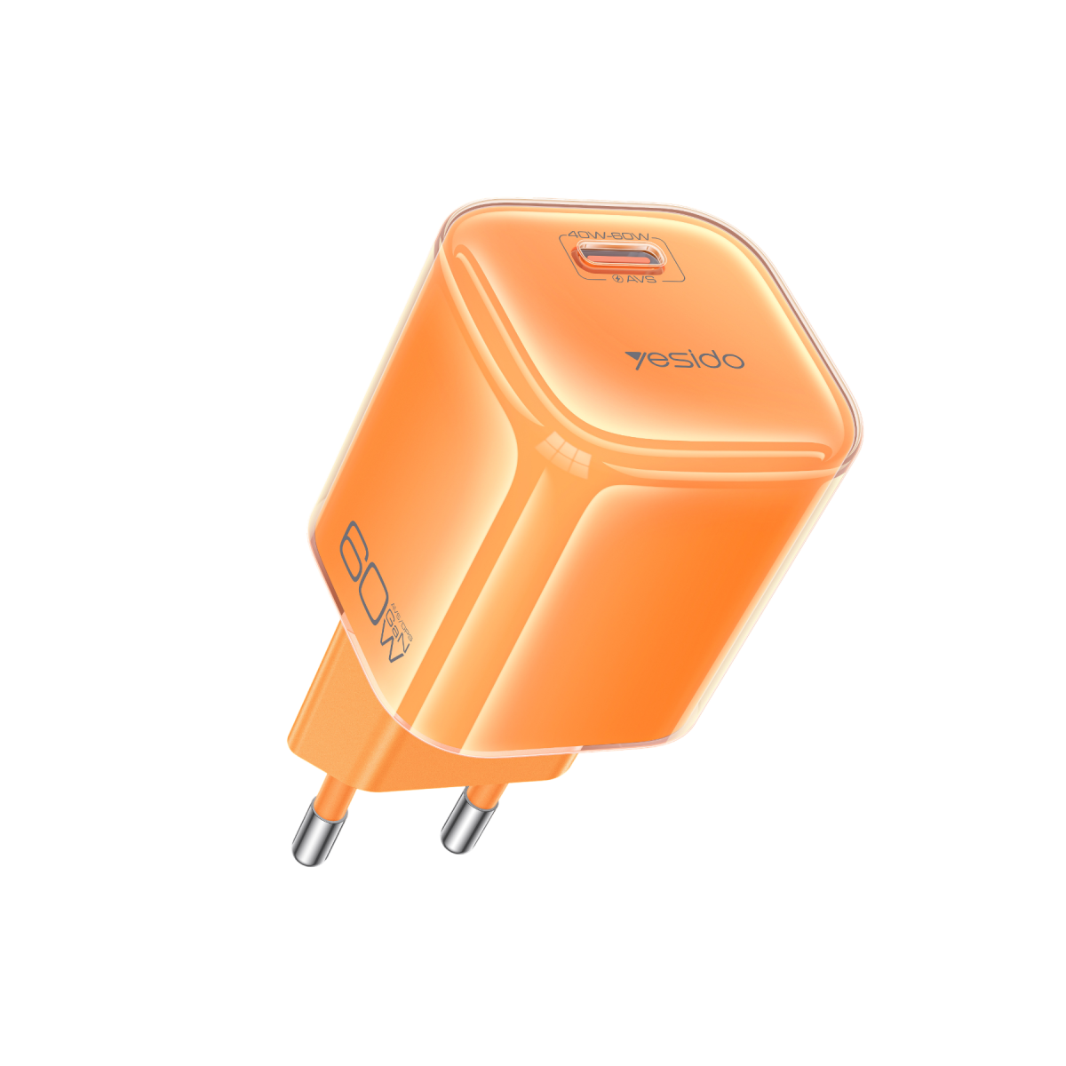 Yesido YC117 60W Type-C GaN Hızlı Şarj Cihazı - Turuncu