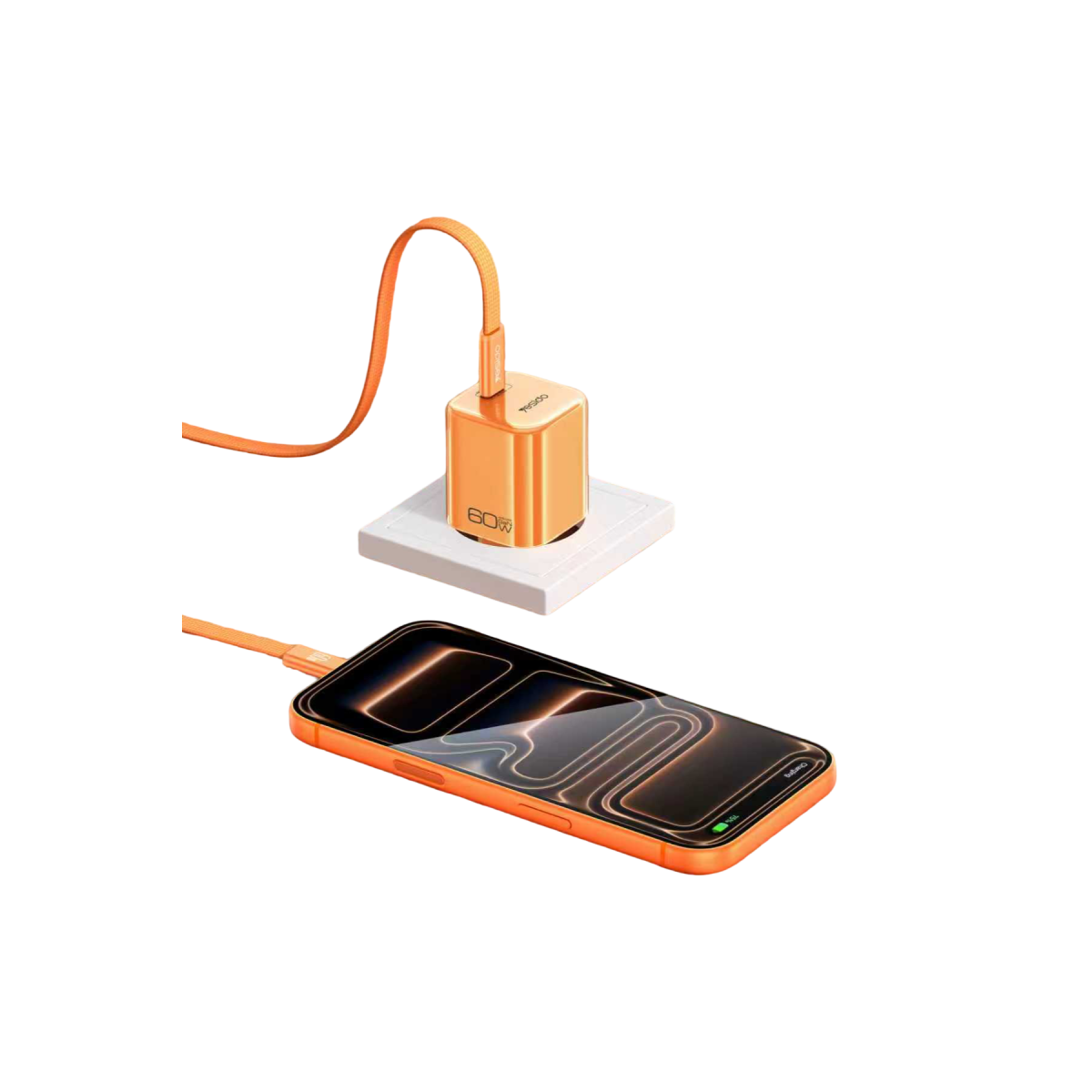 Yesido YC117 60W Type-C GaN Hızlı Şarj Cihazı - Turuncu