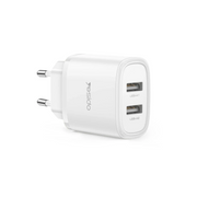 Yesido YC72 2 Adet 12W USB Çıkışlı Hızlı Şarj Cihazı - Beyaz