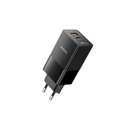 Yesido YC73 1 Adet 65W Type-C / 1 Adet 18W USB Çıkışlı Ekstra 1M Type-C to Type-C Kablolu GAN Hızlı Şarj Cihazı - Siyah